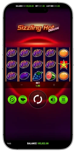 Sizzling Hot Deluxe online game plum combination win result